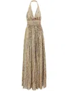 Dolce & Gabbana Sequin-detail Maxi Dress In Gold