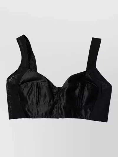 Dolce & Gabbana Sequined High Waist Satin Lace Bodysuit In Multi