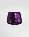 Dolce & Gabbana Sequined High-waisted Panties In フューシャ