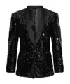 Dolce & Gabbana Sequin Embellished Single-breasted Blazer In Black