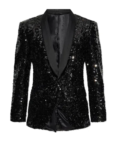 DOLCE & GABBANA DOLCE  GABBANA SEQUIN EMBELLISHED JACKET