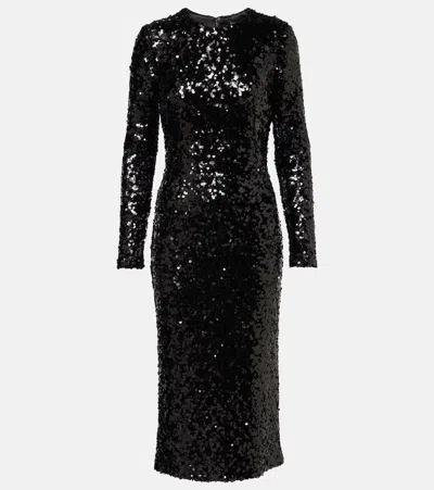 DOLCE & GABBANA SEQUINED MIDI DRESS