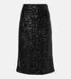 Dolce & Gabbana Sequined Midi Skirt In Black