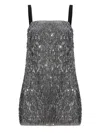 Dolce & Gabbana Sequined Mini Dress In Silver