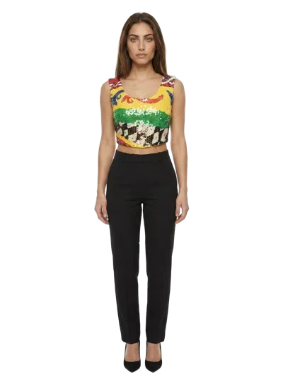 Dolce & Gabbana Sequined Multicolor Tank Top