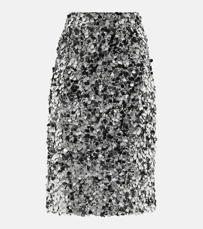 DOLCE & GABBANA SEQUINED PENCIL SKIRT