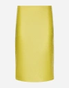 Dolce & Gabbana Sequin-embellished Pencil Skirt In Yellow
