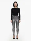 Dolce & Gabbana Sequined Polyester Leggings In Gray