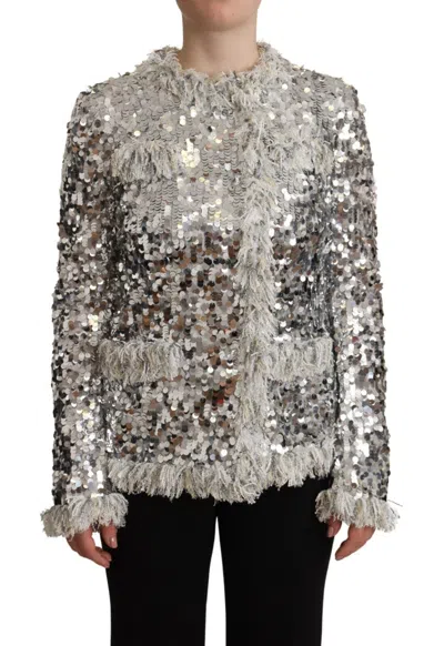 DOLCE & GABBANA DOLCE & GABBANA SEQUINED SHEARLING JACKET