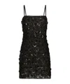 Dolce & Gabbana Short Dress With Sequin Embellishment In Black