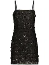 Dolce & Gabbana Short Dress With Sequin Embellishment In N0000 Black