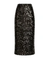 Dolce & Gabbana Sequined Calf-length Skirt In Black