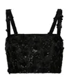 Dolce & Gabbana Bralette Top With Sequin Embroidery In Black