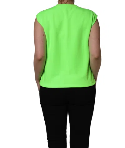 Dolce & Gabbana Sequined Tank Top In Green