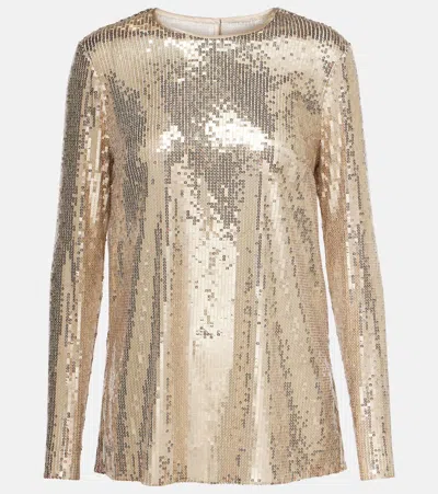 Dolce & Gabbana Sequined Top In Gold