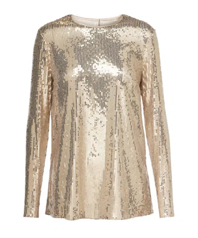 Dolce & Gabbana Sequined Top In Gold