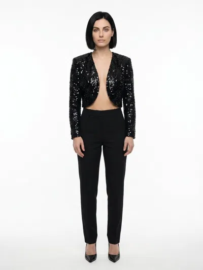 Dolce & Gabbana Sequin-embellished Blazer In Black