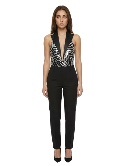 Dolce & Gabbana Sequin-embellished Bodysuit In Black