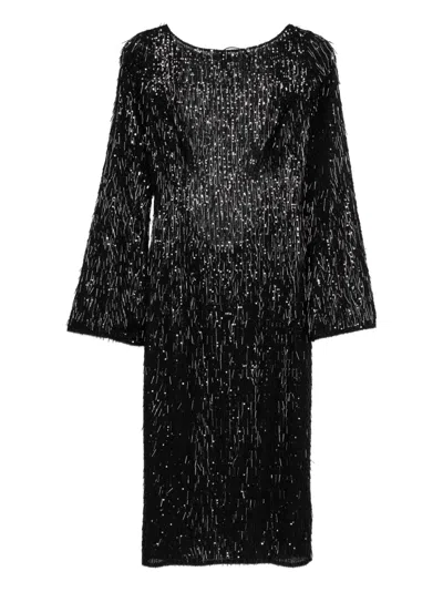 Dolce & Gabbana Sequinembellished Midi Dress In Black