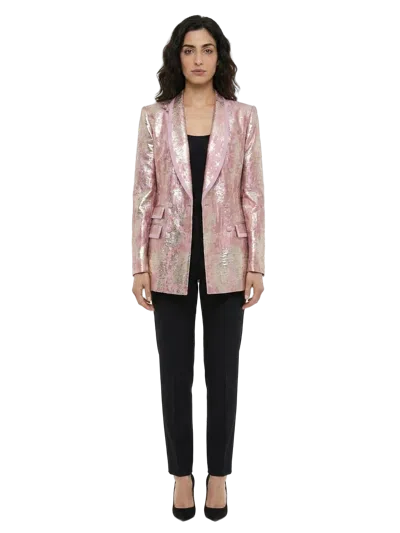 Dolce & Gabbana Sequin-embellished Silk Blend Blazer In Multicolor