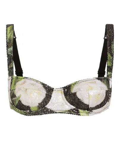 Dolce & Gabbana Sequinned Bra In Black