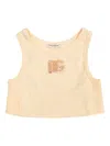 Dolce & Gabbana Sequinned-logo Ribbed Top In Multi
