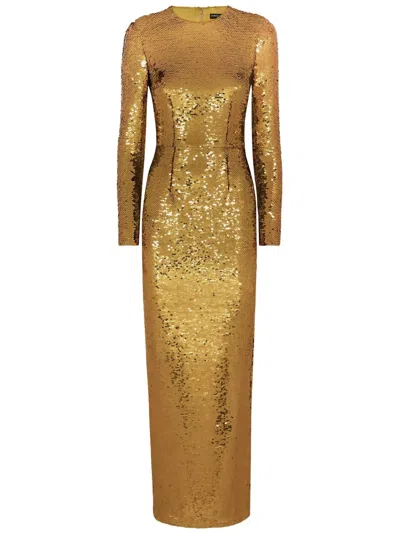 Dolce & Gabbana Sequinned Mermaid Gown In Gold