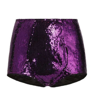 Dolce & Gabbana Sequinned Micro Shorts