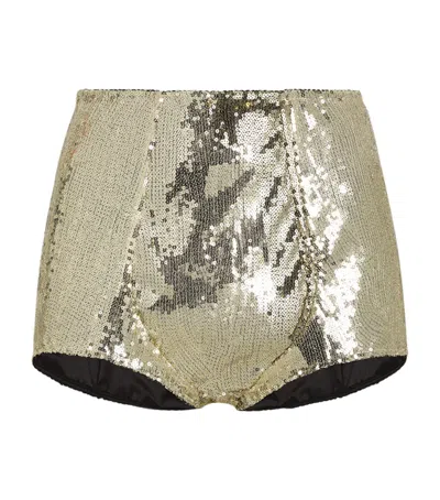 Dolce & Gabbana Sequinned Micro Shorts