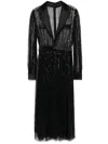 Dolce & Gabbana Sequin-embellished Midi Dress In Black