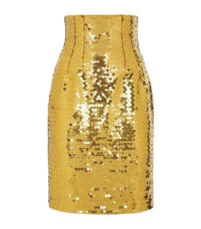 DOLCE & GABBANA SEQUINNED MINI SKIRT