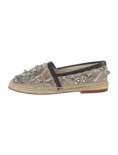 Pre-owned Dolce & Gabbana Sequins Colorblock Pattern Espadrilles In Neutral