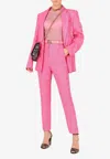 Dolce & Gabbana Sequins Embellished Slim Pants In Pink