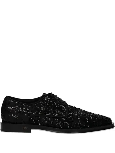 Pre-owned Dolce & Gabbana Sequins Lace-up Shoes