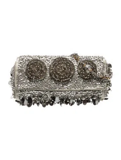 Pre-owned Dolce & Gabbana Sequins Shoulder Bag In Gray