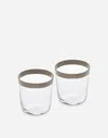 Dolce & Gabbana Set 2 Water Glasses In Multicolor