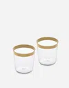 Dolce & Gabbana Set 2 Water Glasses In Multicolor