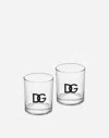 Dolce & Gabbana Set 2 Water Glasses In Multicolor