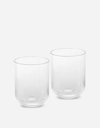Dolce & Gabbana Hand-blown Murano Beverage Glasses Set 2 In Multicolor