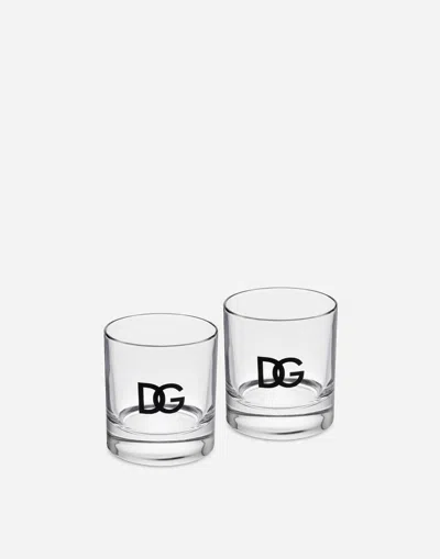 Dolce & Gabbana Set 2 Shot Glasses In Multicolor