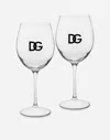 Dolce & Gabbana Set 2 Wine Glasses In Multicolor