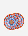 Dolce & Gabbana Set 2 Dessert Plates In Fine Porcelain Multicolor Unisex Onesize In Multicolor