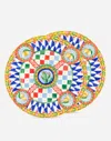 Dolce & Gabbana Set 2 Dinner Plates In Fine Porcelain Multicolor Unisex Onesize In Multicolor