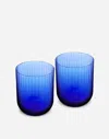 Dolce & Gabbana Set 2 Hand-blown Murano Beverage Glasses In Multicolor