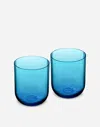 Dolce & Gabbana Set 2 Hand-blown Murano Beverage Glasses In Multicolor