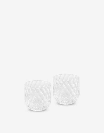Dolce & Gabbana Set 2 Hand-blown Murano Shot Glasses In Multicolor