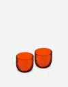 Dolce & Gabbana Set 2 Hand-blown Murano Shot Glasses In Multicolor