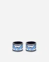 Dolce & Gabbana Set 2 Medium Ceramic Napkin Rings In Multicolor