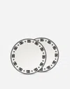 Dolce & Gabbana Set 2 Piatti Pane In Multicolor