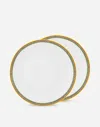 Dolce & Gabbana Set 2 Porcelain Dinner Plates In Multicolor